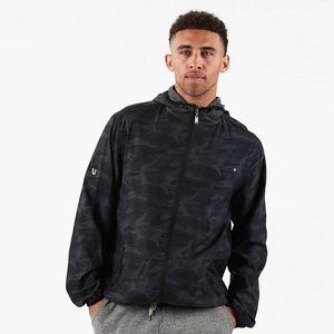Vuori Mens Jacket Outdoor Trainer Shell black Grey camouflage camo size large
